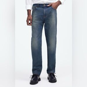 NWOT Madewell Men's Straight Jeans in Classic Blue. 99% Cotton. Sz 32